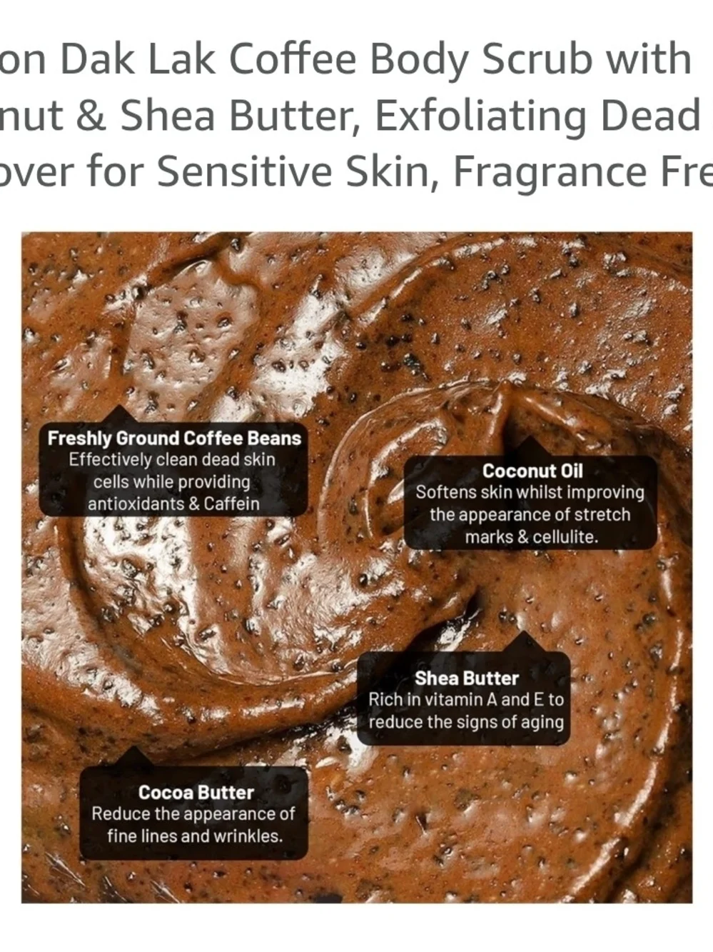 The Cocoon Dak Lak Coffee Body Polish - Brown Jar